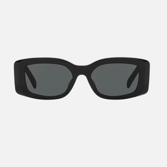 Celine Triomphe Rectangular Black Sunglasses - Picture 7 of 11